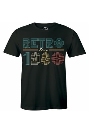 Retro Since 1980 Stylish Short Sleeve Old Skool Vintage Perfect Gift Men T-Shirt