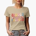 thumbnail image 1 of Retro Single Like a Pringle, Groovy Wavy Text, Valentine's Day Gift, Tan T-Shirt, Large, 1 of 5
