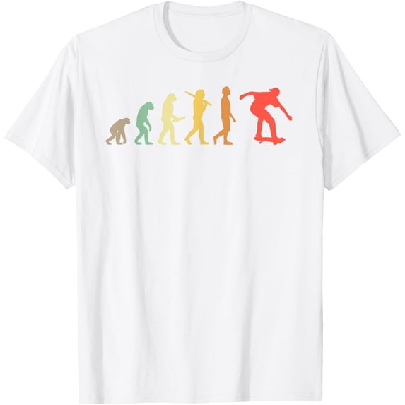 Retro Skating Evolution Gift For Skaters & Skateboarders T-Shirt