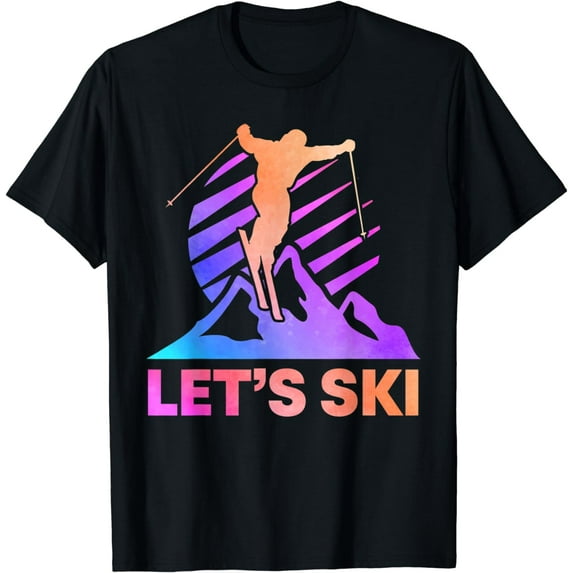 Retro Ski Vintage 80s 90s Skiing Outfit T-Shirt