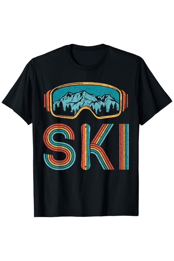 Retro Skiing Vintage 80s 90s Snowboarding Skiers Men Women Funny Creative Graphic T-Shirt