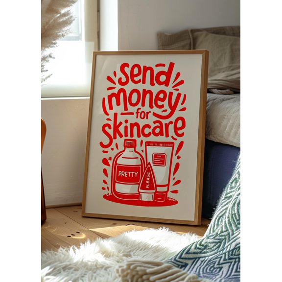 Retro Skincare Spa Wall Art Print, Unframed Paper Poster 8x10in