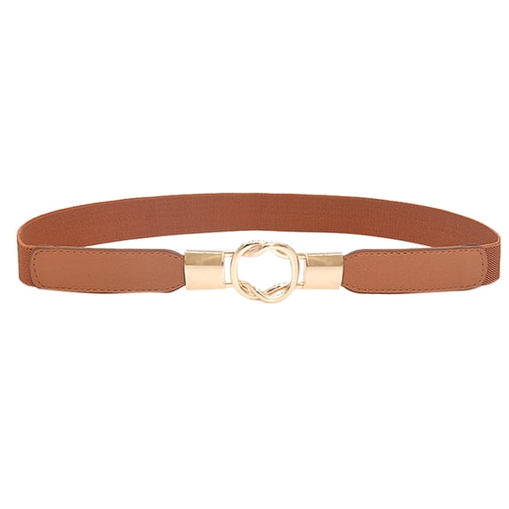 Retro Skinny Belt,Stretch Waist Belt,Dress Matching Belt,Retro Slim Stretch Waist Belt Elastic Comfortable Solid Color Minimalist Design Versatile Adjustable Belt for Dresses Long Skirts,Brown