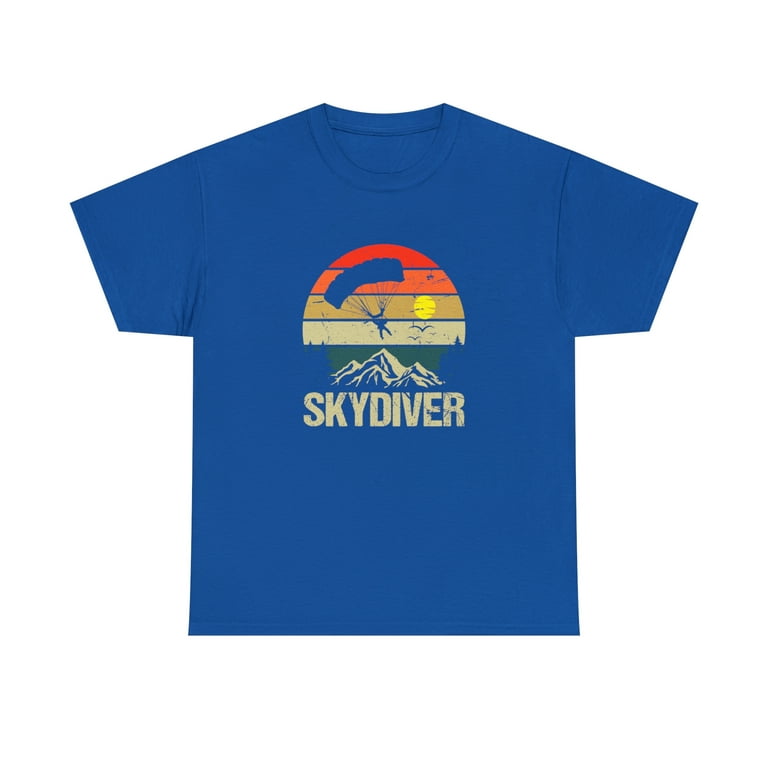 Skydive Tshirt In Retro Colors-Tee For Skydiving Instructor Skydive Tshirt In Retro Colors-Tee For Skydiving Instructor