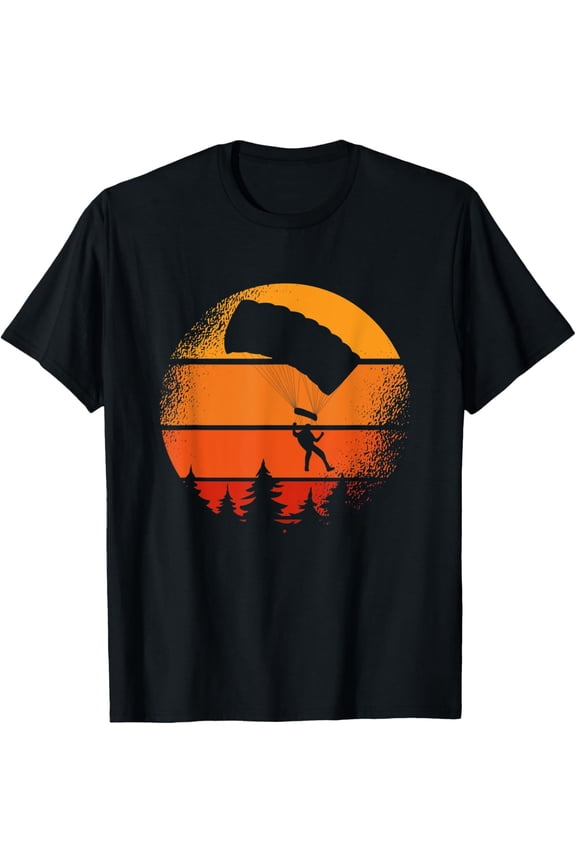 Retro Skydiver Vintage Parachuting Lover Parachute Skydiving T-Shirt