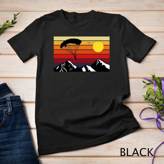 Retro Skydiving Parachuting Design Sky Diving Unisex Tshirt