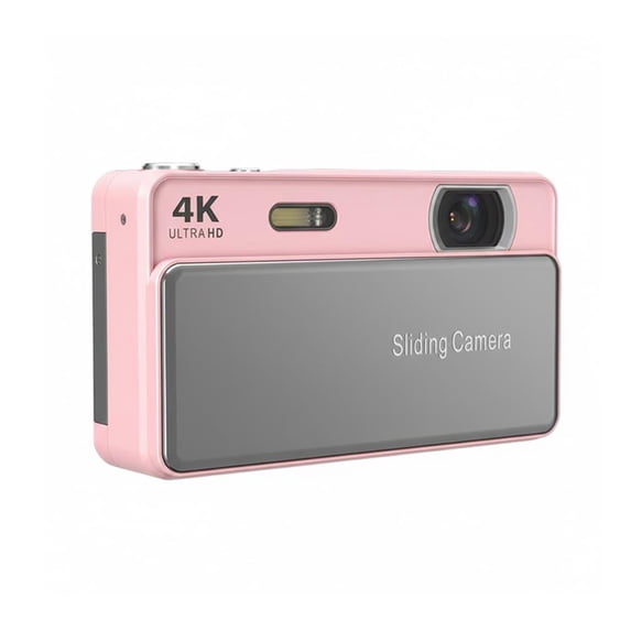 Retro Sliding Digital Camera 4K 64MP, Compact Vlogging Camera with 2.8 Inch Screen, 16X Zoom Autofocus CCD for Teens Adults Beginner, Portable Travel Photography Gift with Fill Light