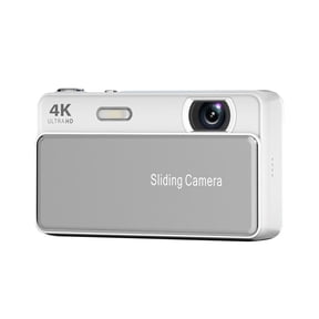 Retro Sliding Digital Camera 4K 64MP, Compact Vlogging Camera with 2.8 Inch Screen, 16X Zoom Autofocus CCD for Teens Adults Beginner, Portable Travel Photography Gift with Fill Light