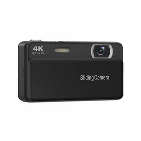 Retro Sliding Digital Camera 4K 64MP, Compact Vlogging Camera with 2.8 Inch Screen, 16X Zoom Autofocus CCD for Teens Adults Beginner, Portable Travel Photography Gift with Fill Light