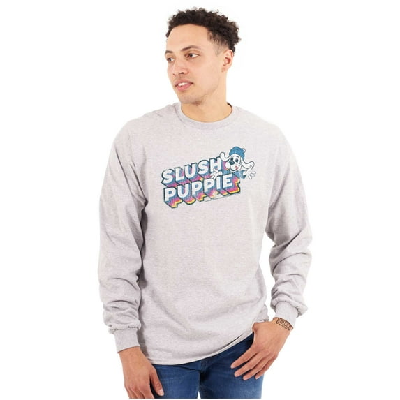 Retro Slush Puppie Vintage 80s Logo Long Sleeve TShirt Men Women Brisco Brands S