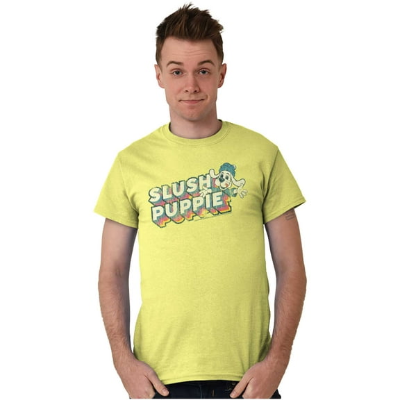 Retro Slush Puppie Vintage 80s Logo Men's Graphic T Shirt Tees Brisco Brands S