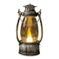 thumbnail image 1 of Retro Small Lantern Battery Operated Camping Camping Flickering Flame Or Wired LED Lanteing Lamp Lights Indoor Outdoor Party And, 1 of 5