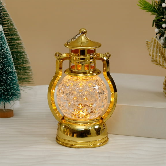 Retro Small Oil Lamp Plastic Wind Lamp Desktop Night Light Home Decor