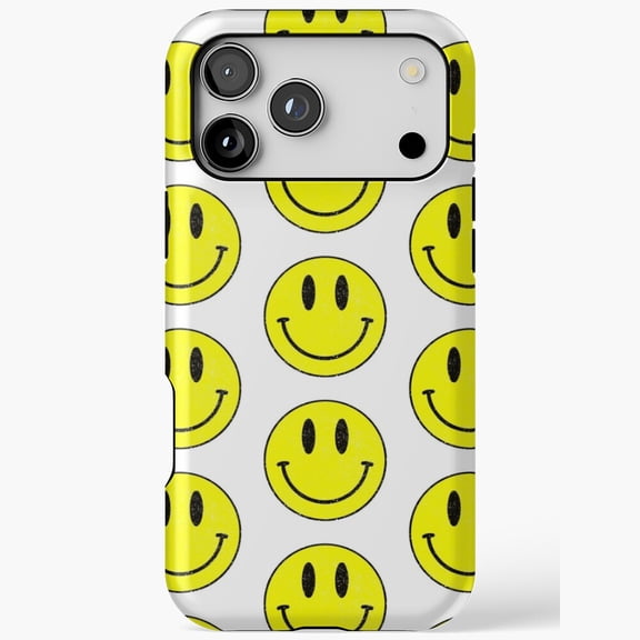 Retro Smiley Face Pattern for iPhone Case 17 16 15 14 13 12 11 Pro Max