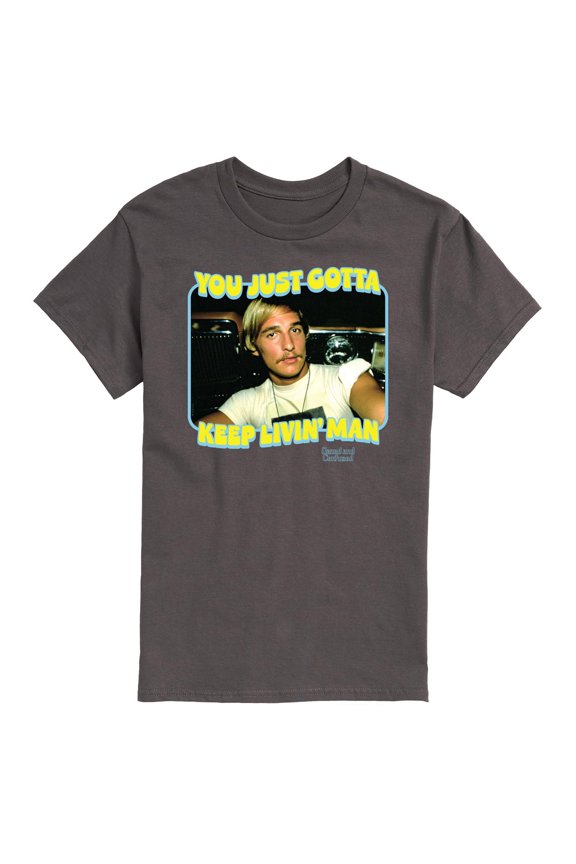 Retro Smiling Driver Graphic T-Shirt - Keep Living Man Inspirational Tee