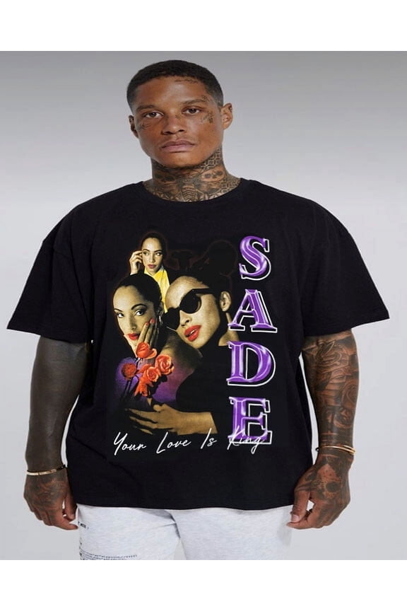 Retro Smooth Jazz Inspired Purple Graphic Shirt Black Men's Sizes