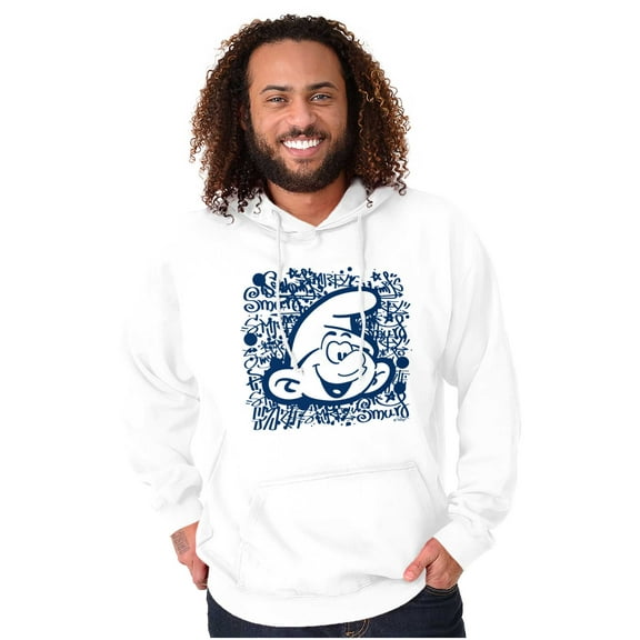 Retro Smurf Cool 90s Graffiti Vibes Hoodie Sweatshirt Women Men Brisco Brands L