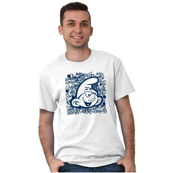 Retro Smurf Cool 90s Graffiti Vibes Men's Graphic T Shirt Tees Brisco Brands 2X