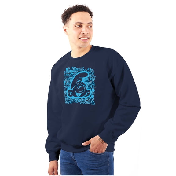 Retro Smurf Cool 90s Graffiti Vibes Sweatshirt for Men or Women Brisco Brands M