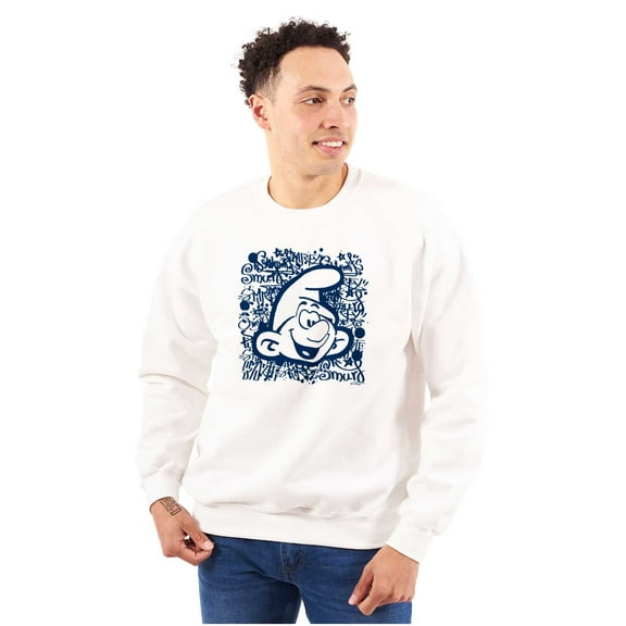 Retro Smurf Cool 90s Graffiti Vibes Unisex Plus Size Sweatshirt Brisco Brands 2X