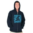 thumbnail image 1 of Retro Smurf Cool 90s Graffiti Vibes Zip Up Hoodie Men's Women's Brisco Brands S, 1 of 6