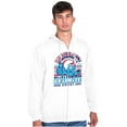 thumbnail image 1 of Retro Smurf University Graduate Unisex Plus Size Zip Hoodie Brisco Brands 2X, 1 of 5