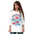 thumbnail image 1 of Retro Smurfs Cartoon 4th of July Long Sleeve TShirt Men Women Brisco Brands S, 1 of 6