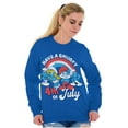 thumbnail image 1 of Retro Smurfs Cartoon 4th of July Sweatshirt for Men or Women Brisco Brands L, 1 of 6