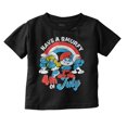 thumbnail image 1 of Retro Smurfs Cartoon 4th of July Toddler Boy Girl T Shirt Infant Toddler Brisco Brands 4T, 1 of 6