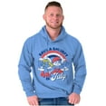 thumbnail image 1 of Retro Smurfs Cartoon 4th of July Unisex Plus Size Hoodie Brisco Brands 3X, 1 of 5