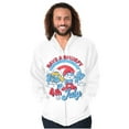 thumbnail image 1 of Retro Smurfs Cartoon 4th of July Unisex Plus Size Zip Hoodie Brisco Brands 3X, 1 of 5