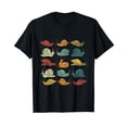 thumbnail image 1 of Retro Snail Black T-Shirt, 1 of 5