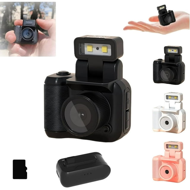 Retro Snap Camera,Mini Vintage Keychain Camera,Digital Camera,Portable Travel Miniature Pocket 1080p HD Snap Camera,1080p Mini Pixel Mini Thumb Sized Camera Keychain,Digital Camera