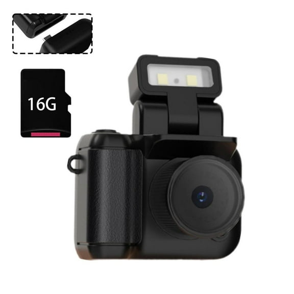 Retro Snap Digital Camera, 1080p Mini Camera With Digital Light, Travel Led U0n7 Recorder Video Flash Camera Thumb X7I0