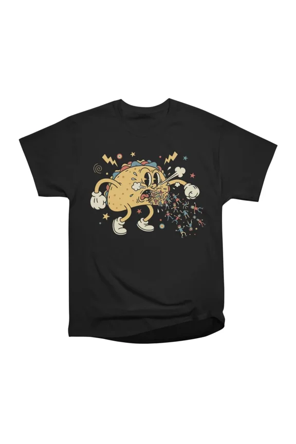Retro Sneezy Taco T-Shirt Tee Gift For Him Merch For Her Apparel For Friend