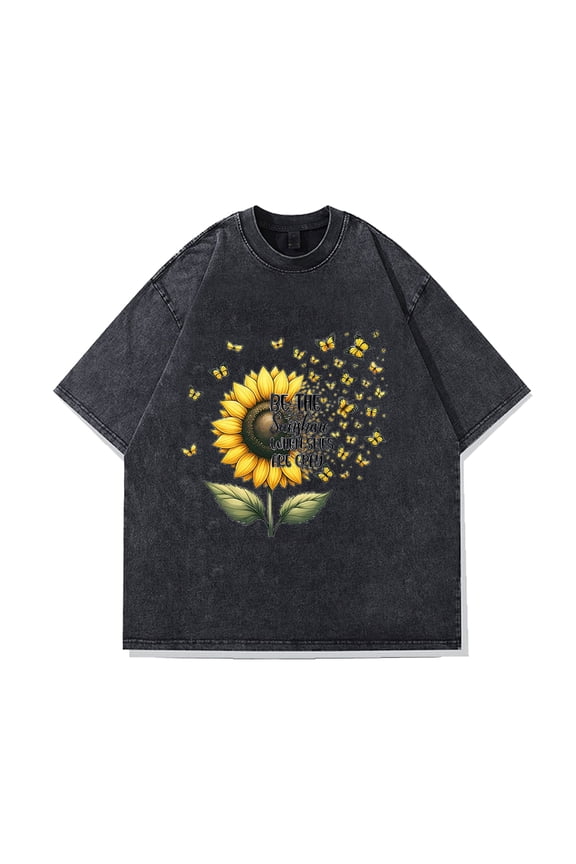 Retro Snow Washed T-Shirt, Unisex Loose Cotton - Hip Hop Style, INS Streetwear Top