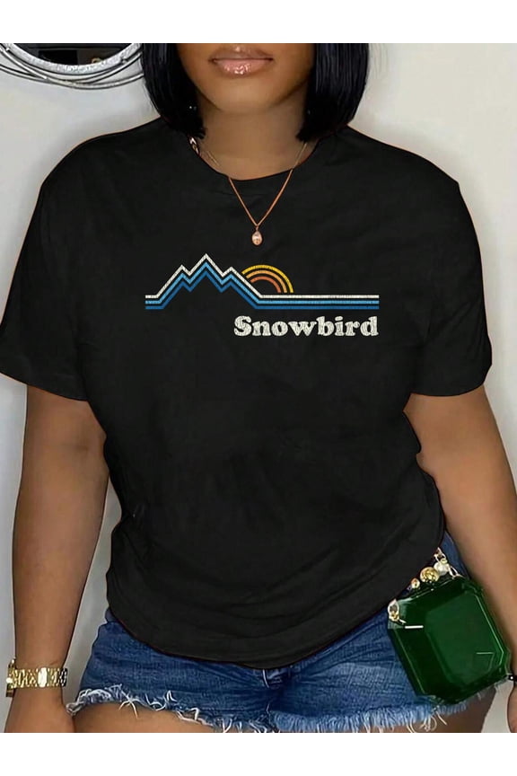 Retro Snowbird Utah UT T Shirt Vintage Sunrise Mountains Tee T-Shirt