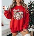 thumbnail image 1 of Retro Snowman Christmas Sweatshirt, Festive Holiday Cartoon Top, Classic Winter Character Pullover, 1 of 6
