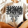 thumbnail image 1 of Retro Soccer Mama Sweatshirt, Coquette Checkered Soccer Mom Crewneck, Game Day Bow Pullover for Women, 1 of 5