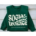 thumbnail image 1 of Retro Social Worker Sweatshirt, Wavy Trendy Social Work Student Graduation Gift, Gifts For LSW MSW, Unisex Crewneck Sweatshirt, 1 of 4