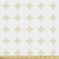 thumbnail image 1 of Ambesonne Retro Fabric by the Yard Upholstery, Pastel Simple Shapes, 3 Yards, Champagne White, 1 of 5