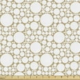 thumbnail image 1 of Retro Sofa Upholstery Fabric by the Yard, Geometrical Dot Themed Repeating Pattern with Big and Little Rounds, Decorative Fabric for DIY and Home Accents, Dark Sand Brown White by Ambesonne, 1 of 5