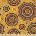 thumbnail image 1 of Retro Sofa Upholstery Fabric by the Yard, Old Fashioned Style Circles Wavy Stripes Pastel Folk Ornamental Design, Decorative Fabric for DIY and Home Accents, Multicolor by Ambesonne, 1 of 5