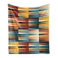 thumbnail image 1 of Retro Soft Flannel Fleece Blanket, Long Sharp Edged Horizontal Triangles on Different Color Blocks Creative and Abstract, Cozy Plush for Indoor and Outdoor Use, 70" x 90", Multicolor, by Ambesonne, 1 of 6