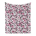 thumbnail image 1 of Retro Soft Flannel Fleece Blanket, Pattern with Different Colored Big and Small Polka Dots Grunge Effect Spotty Design, Cozy Plush for Indoor and Outdoor Use, 50" x 70", Multicolor, by Ambesonne, 1 of 5