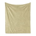 thumbnail image 1 of Retro Soft Flannel Fleece Blanket, Vintage Style Nostalgic Diamond Line Pattern Symmetrical Geometric Tile Design, Cozy Plush for Indoor and Outdoor Use, 70" x 90", Yellow and Cream, by Ambesonne, 1 of 6