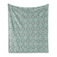 thumbnail image 1 of Retro Soft Flannel Fleece Throw Blanket, Hand-drawn Style Abstract Tile Pattern with Repeating Motifs Mosaic Lattice Design, Cozy Plush for Indoor and Outdoor Use, 50" x 70", Multicolor, by Ambesonne, 1 of 5