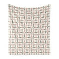 thumbnail image 1 of Retro Soft Flannel Fleece Throw Blanket, Hexagonal Shaped Cut Lines Attached with Vertical Squares Delicate Modern Pattern, Cozy Plush for Indoor and Outdoor Use, 70" x 90", Multicolor, by Ambesonne, 1 of 6