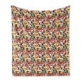 thumbnail image 1 of Retro Soft Flannel Fleece Throw Blanket, Lively Scene of Triangles Diamond Shapes and Other Polygons in Grunge Style, Cozy Plush for Indoor and Outdoor Use, 50" x 70", Multicolor, by Ambesonne, 1 of 5