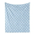 thumbnail image 1 of Retro Soft Flannel Fleece Throw Blanket, Retro Nostalgic Polka Dots Sky Blue Background in Soft Tones Simplistic Image, Cozy Plush for Indoor and Outdoor Use, 60" x 80", Baby Blue, by Ambesonne, 1 of 5